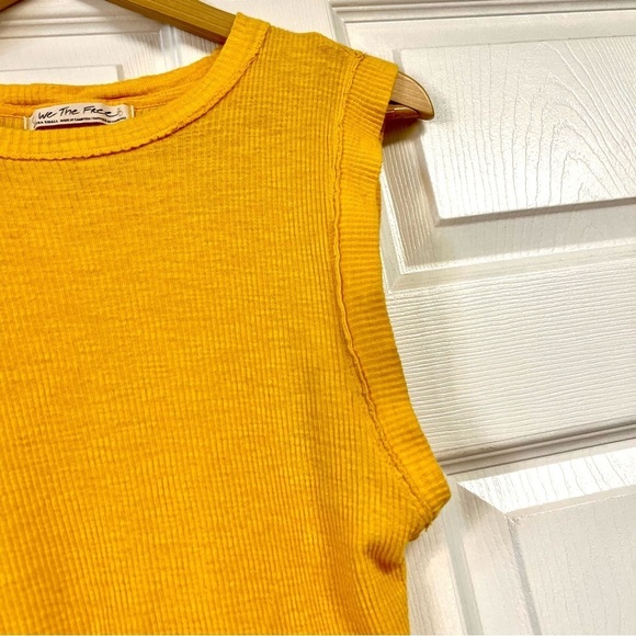 FREE PEOPLE WE THE FREE Georgie Muscle Tee in Gold women’s size XS - Picture 5 of 9